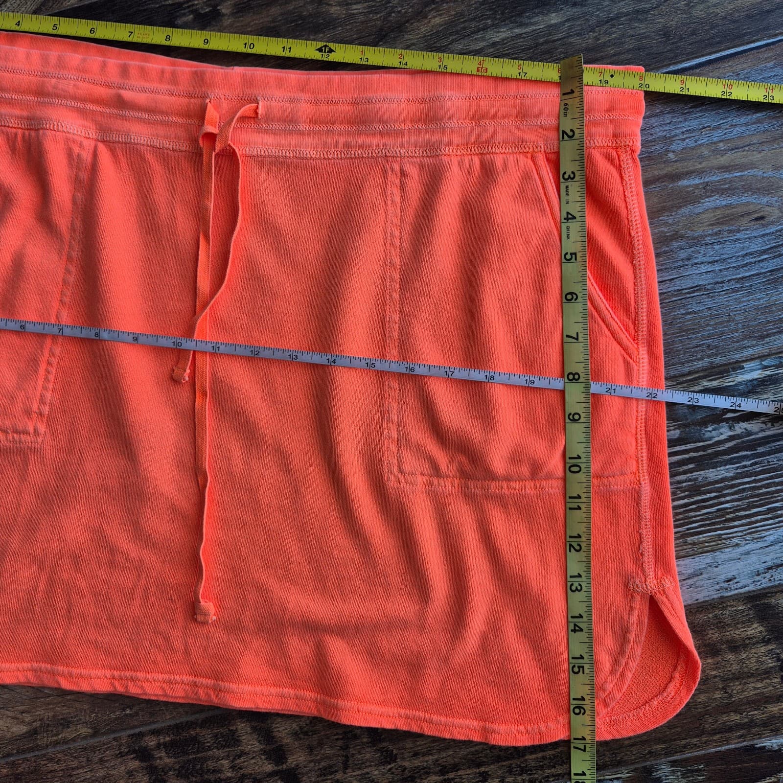 Polo Ralph Lauren Pony Terry Knit Beach Mini Skirt Pocket Cotton Orange Women XL - Thumbnail 9