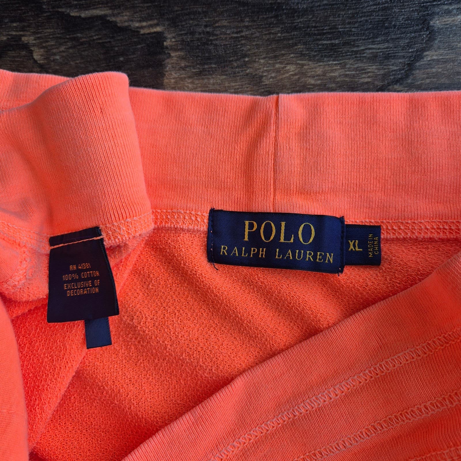 Polo Ralph Lauren Pony Terry Knit Beach Mini Skirt Pocket Cotton Orange Women XL - Thumbnail 7