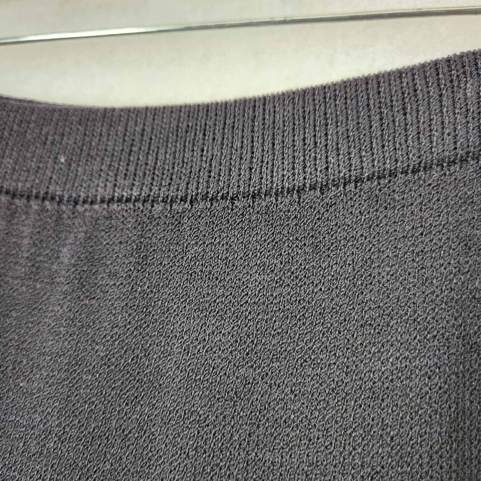 ST. JOHN Basic Santana Knit Maxi Pencil Skirt Elastic Waist Side-Slit Black Sz.4 - Thumbnail 5