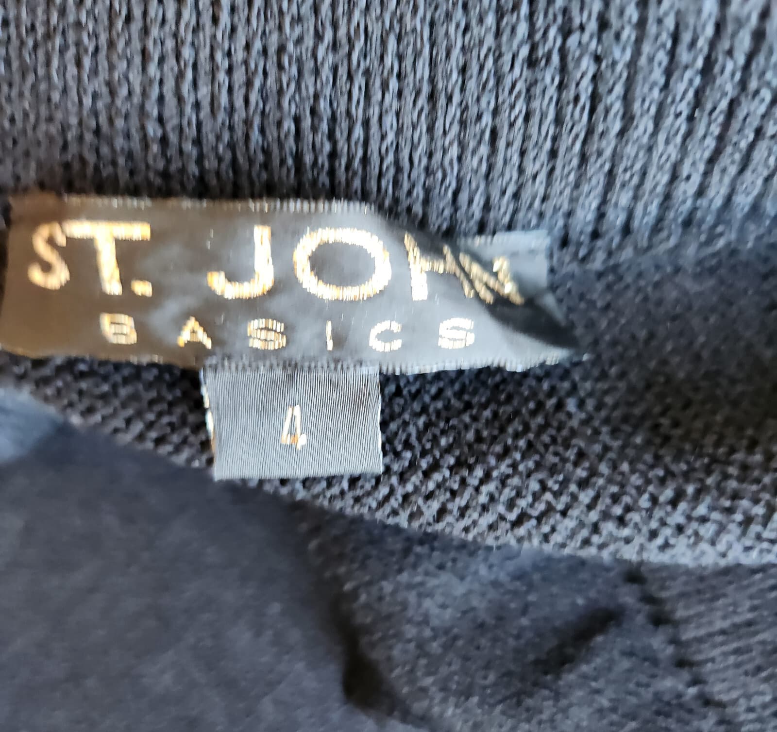 ST. JOHN Basic Santana Knit Maxi Pencil Skirt Elastic Waist Side-Slit Black Sz.4 - Thumbnail 9