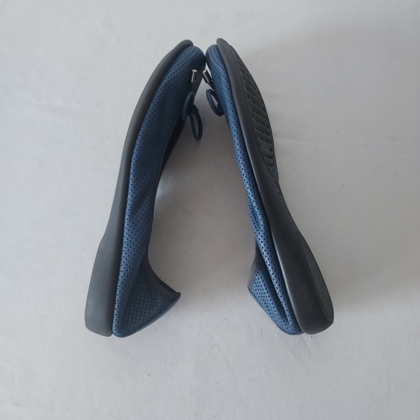 The FLEXX Leather Perforated Ballet Flat Slide On Bow Blue Women US8 EU39 - Thumbnail 5