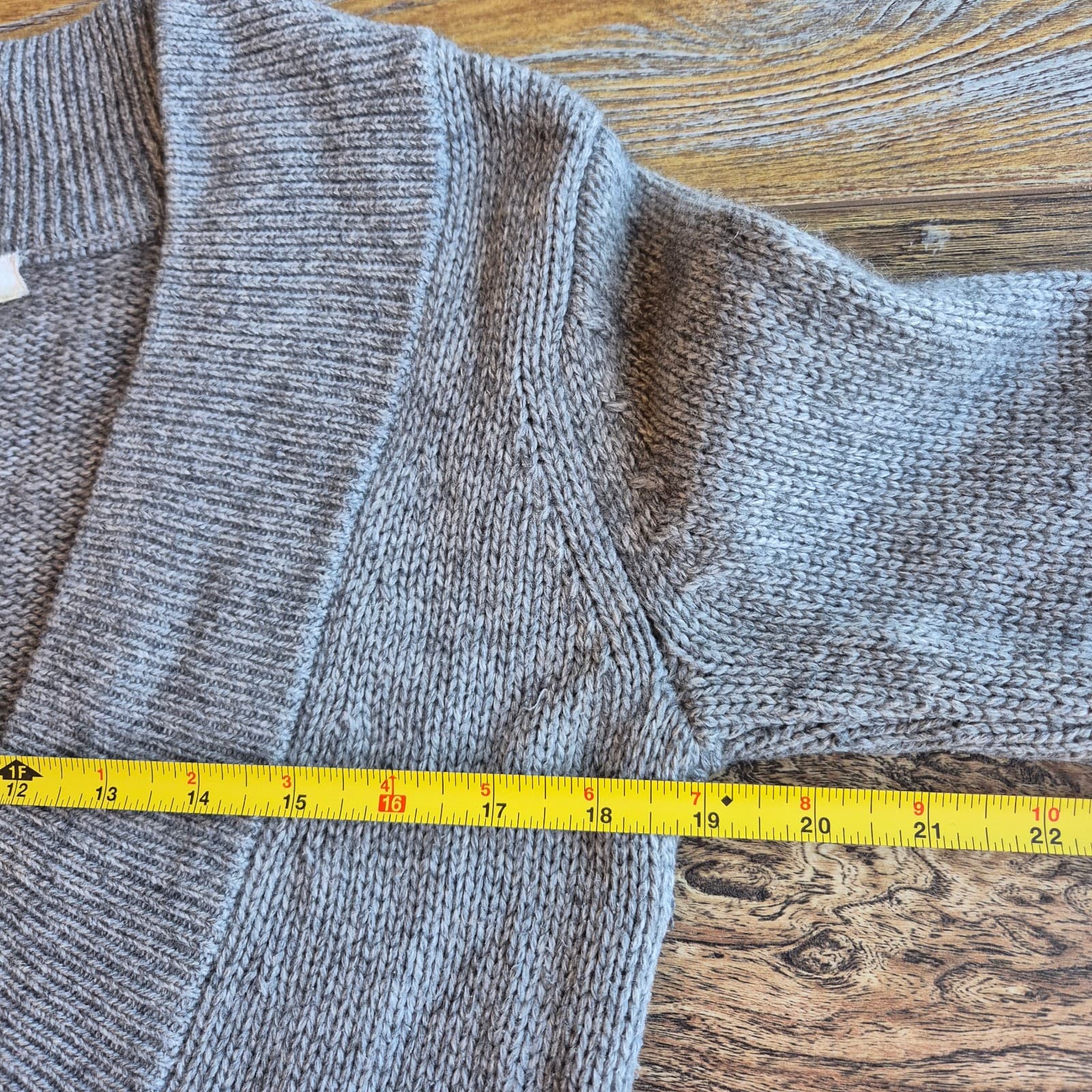 3.1 Phillip Lim Cashmere Blend Deep V-Neck Sweater Dress Short Sleeve Grey Sz.S - Thumbnail 7