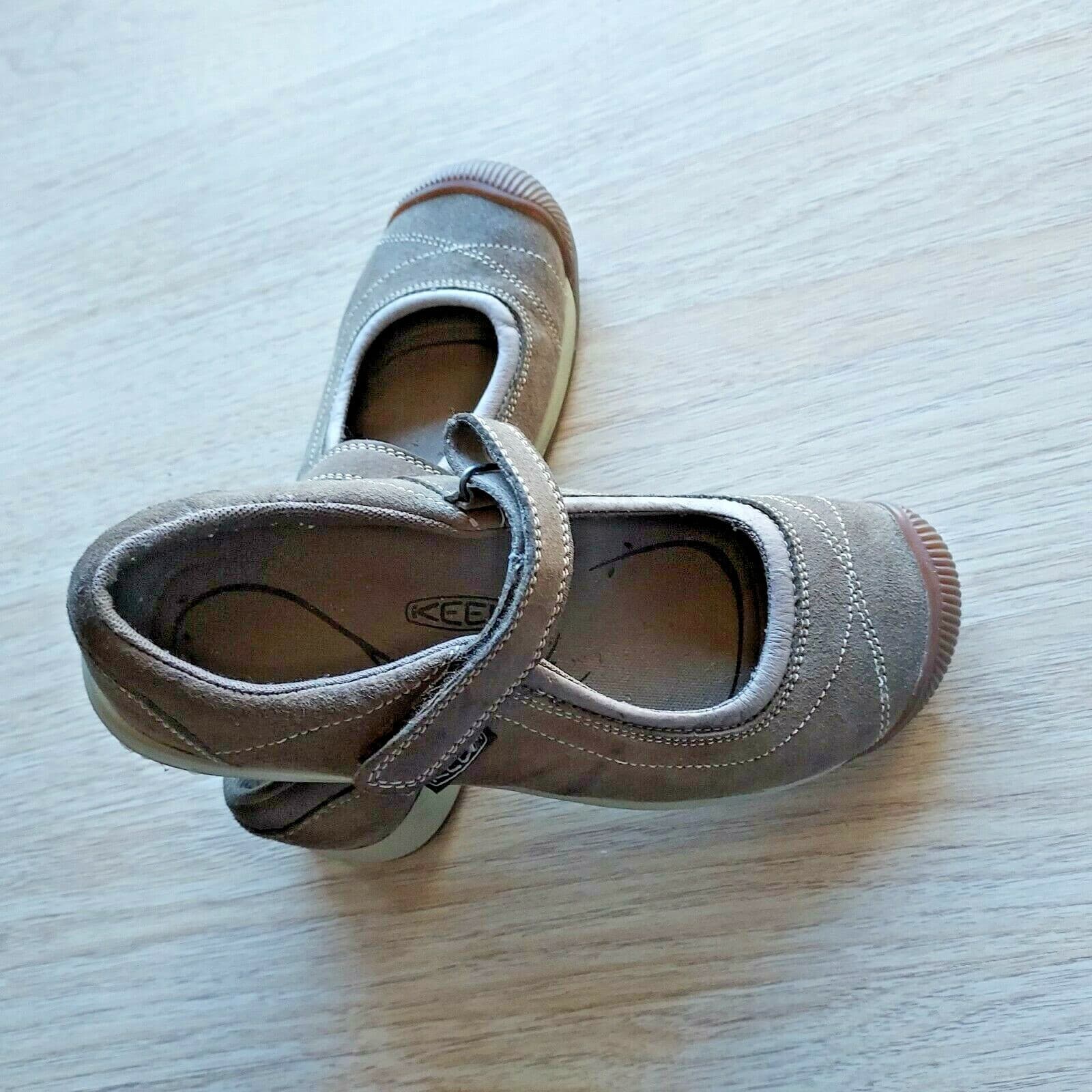 Keen Reisen Mary Jane Brown Suede Shoe Flat Hook Loop Adjustable Women US7.5 - Thumbnail 3