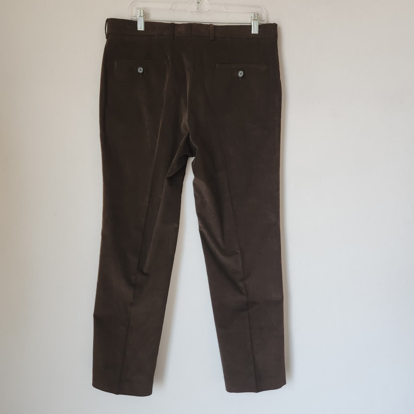 Lauren Ralph Lauren Corduroy Straight Leg Dress Pants Zip Pocket Brown Men's 33 - Thumbnail 5