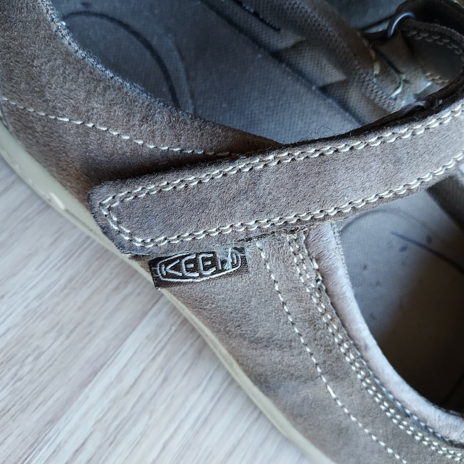 Keen Reisen Mary Jane Brown Suede Shoe Flat Hook Loop Adjustable Women US7.5 - Thumbnail 9