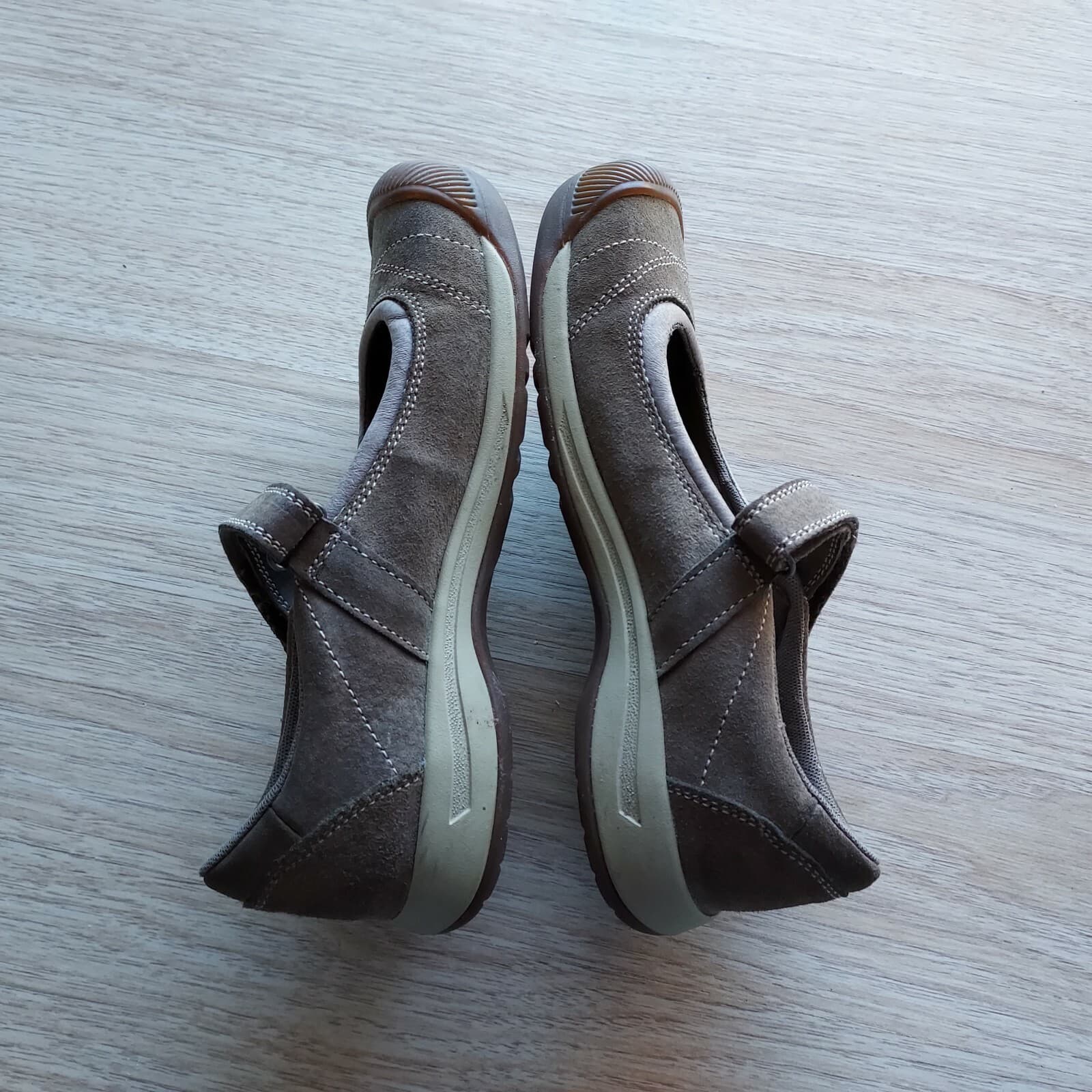 Keen Reisen Mary Jane Brown Suede Shoe Flat Hook Loop Adjustable Women US7.5 - Thumbnail 5