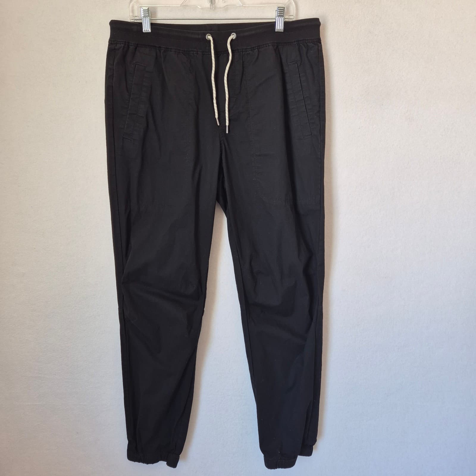 Vuori Ripstop Traveler Joggers Pullon Pocket Black Cotton Blend Men's Waist 36" - Thumbnail 2
