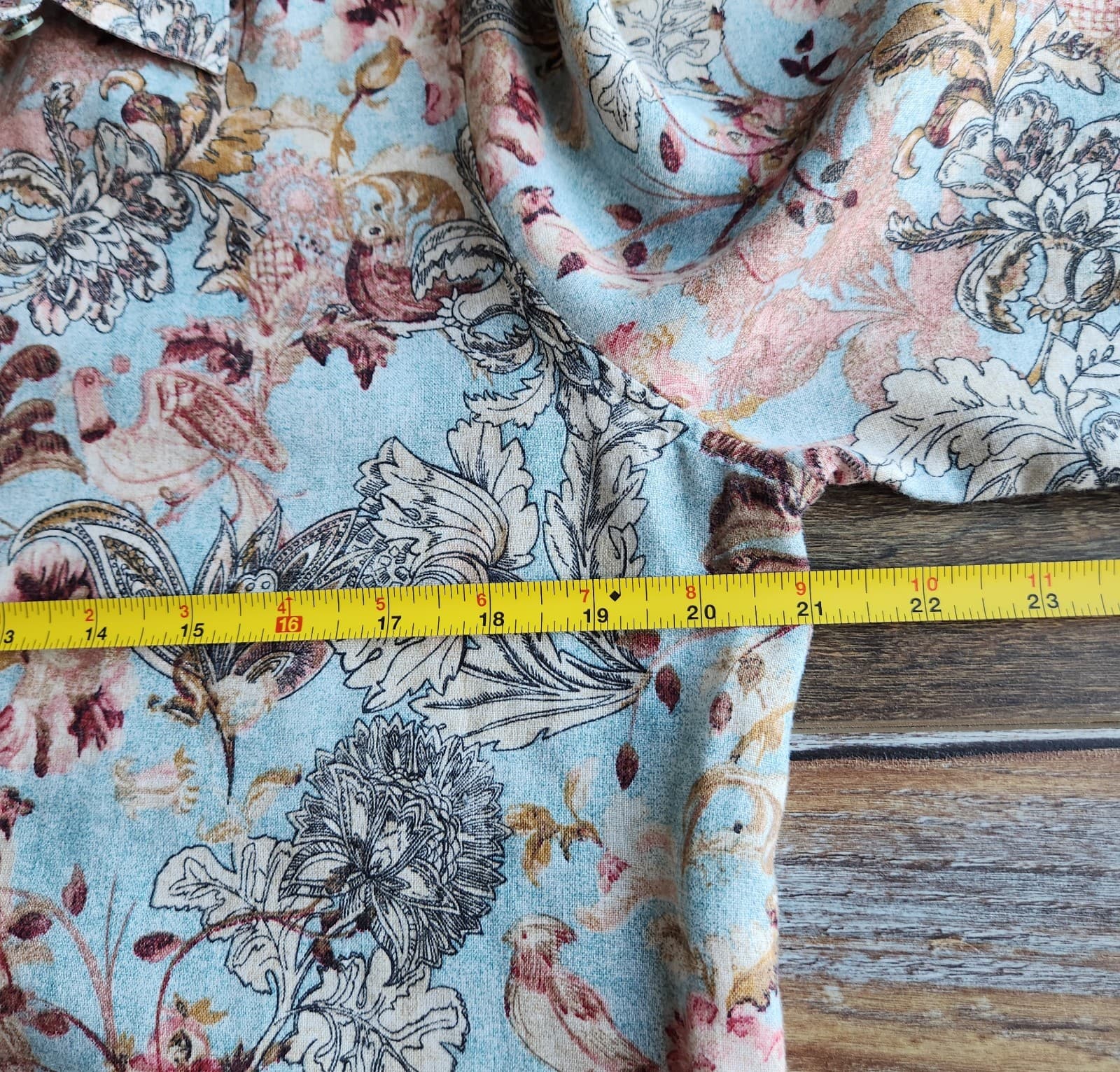 Chico's Non Iron Linen Bird Floral Button-Up Shirt 3/4 Sleeve Multicolor Sz.1/M - Thumbnail 8