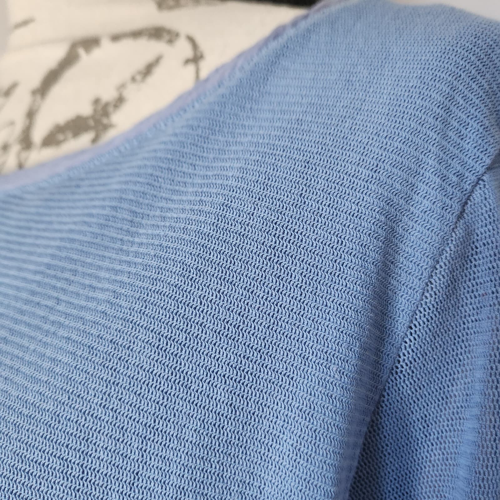 Cut Loose Lagenlook 2-Layered Tunic Hi-Low Blouse Long Sleeve Blue Women's L USA - Thumbnail 4