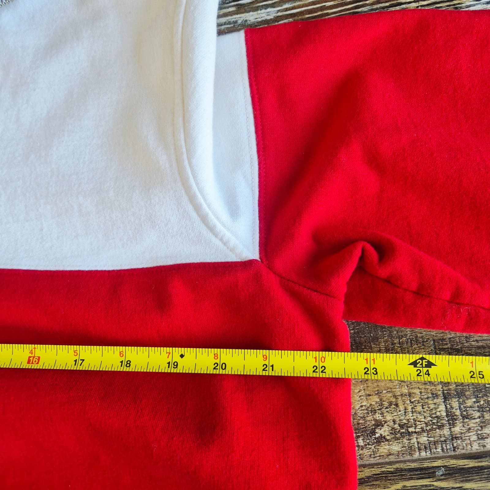 Vintage Lauren Jeans Co. Ralph Lauren Colorblock Terry 1/4 Zip Sweatshirt Men XL - Thumbnail 12