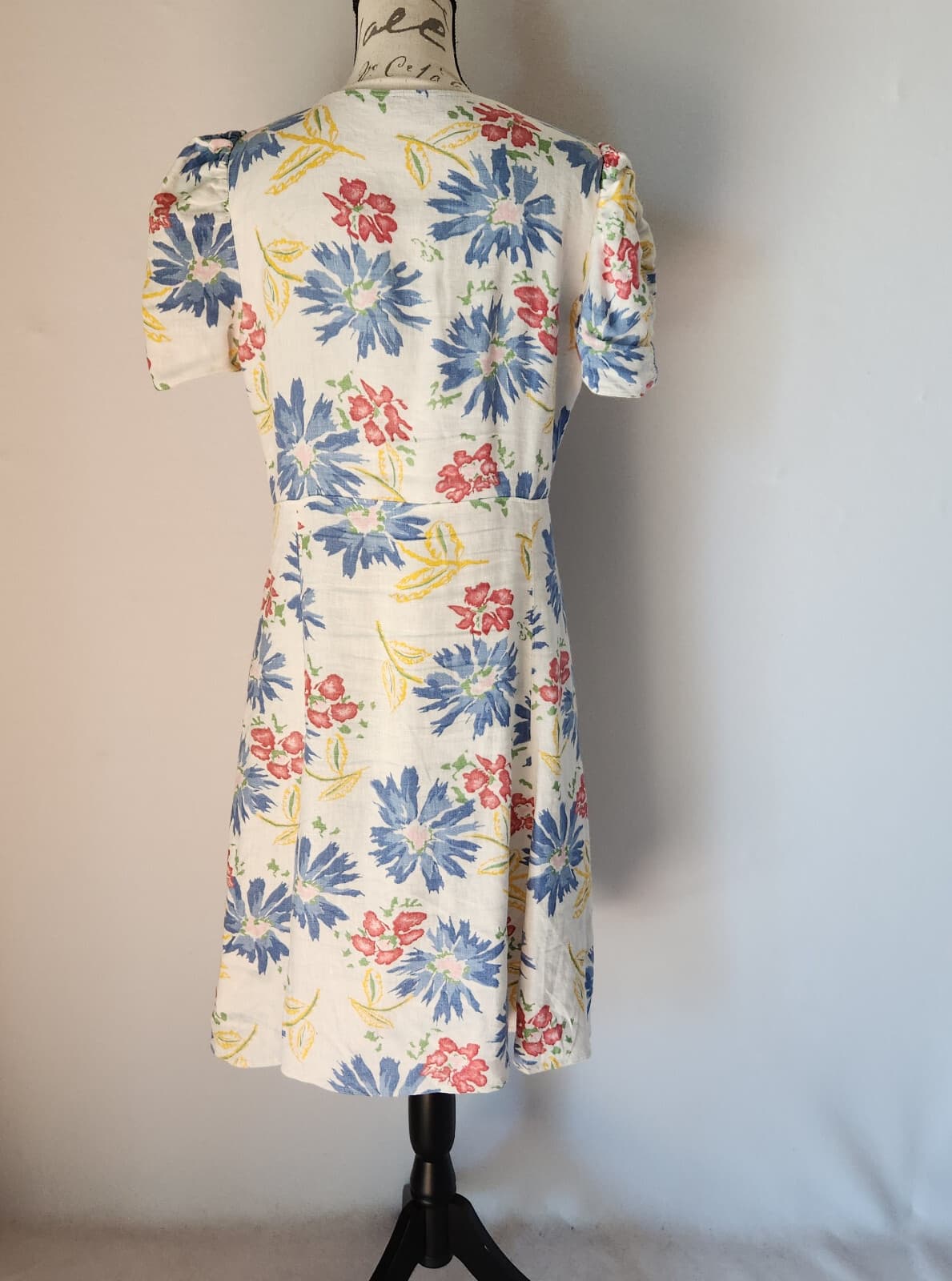 Polo Ralph Lauren Tulum Floral Button-Front Linen Mini Dress White Bust Bust 40" - Thumbnail 11