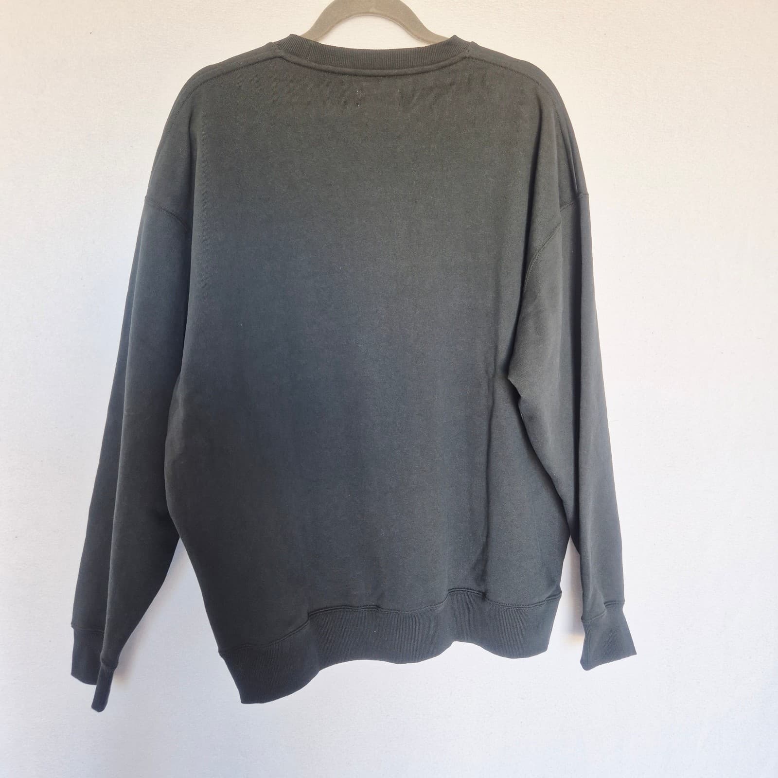 NWT Saturdays New York City Embroidered French Terry Sweatshirt Charcoal Men's L - Thumbnail 5