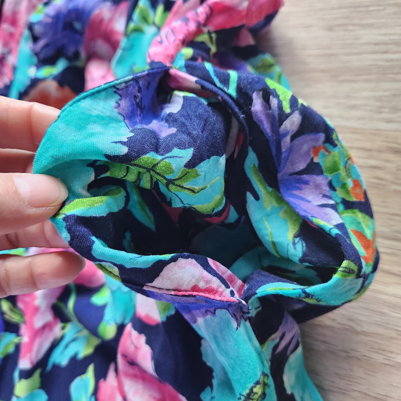Vintage Diane Von Furstenberg Color Authority Floral Maxi Dress Tie- Back Sz.3X - Thumbnail 12