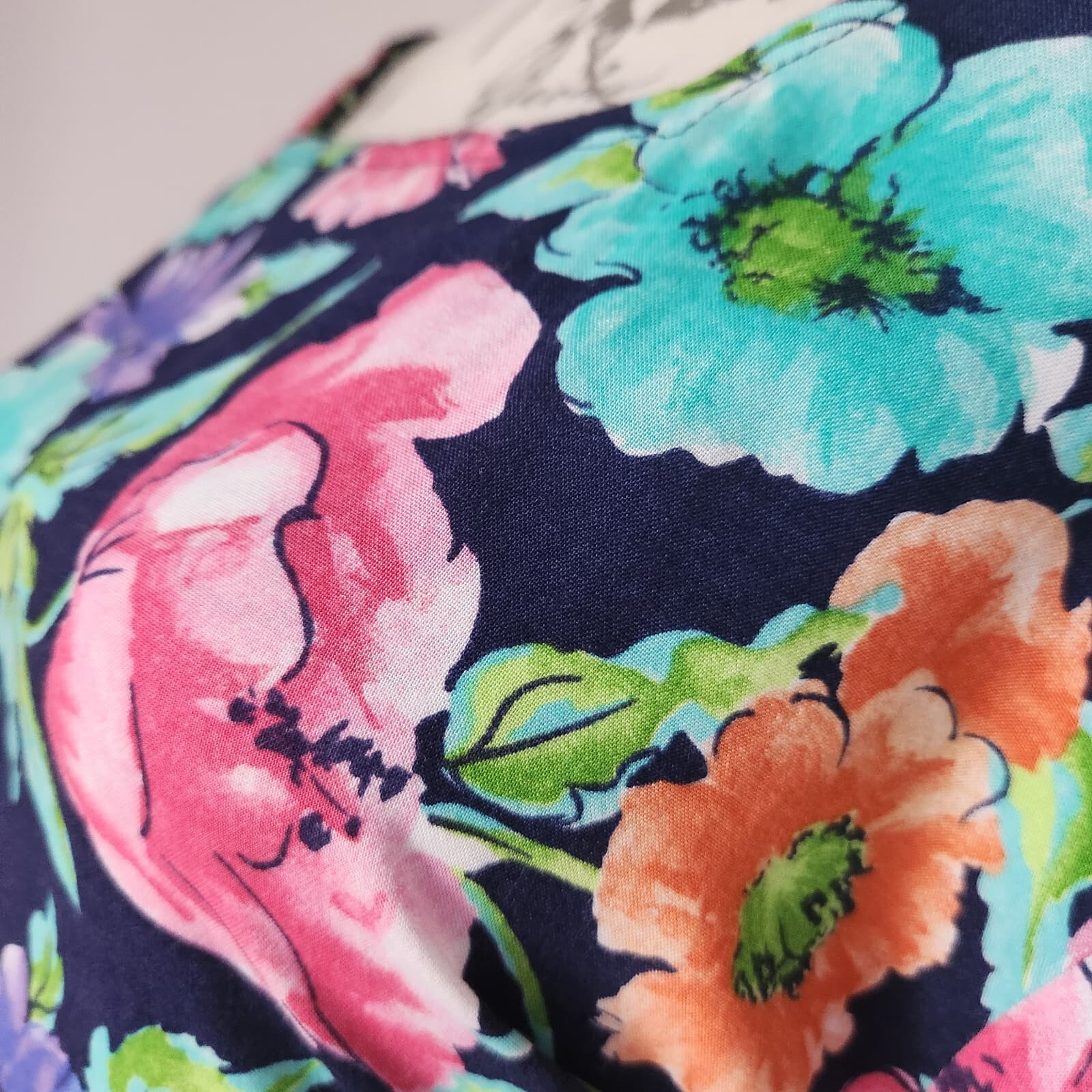 Vintage Diane Von Furstenberg Color Authority Floral Maxi Dress Tie- Back Sz.3X - Thumbnail 6
