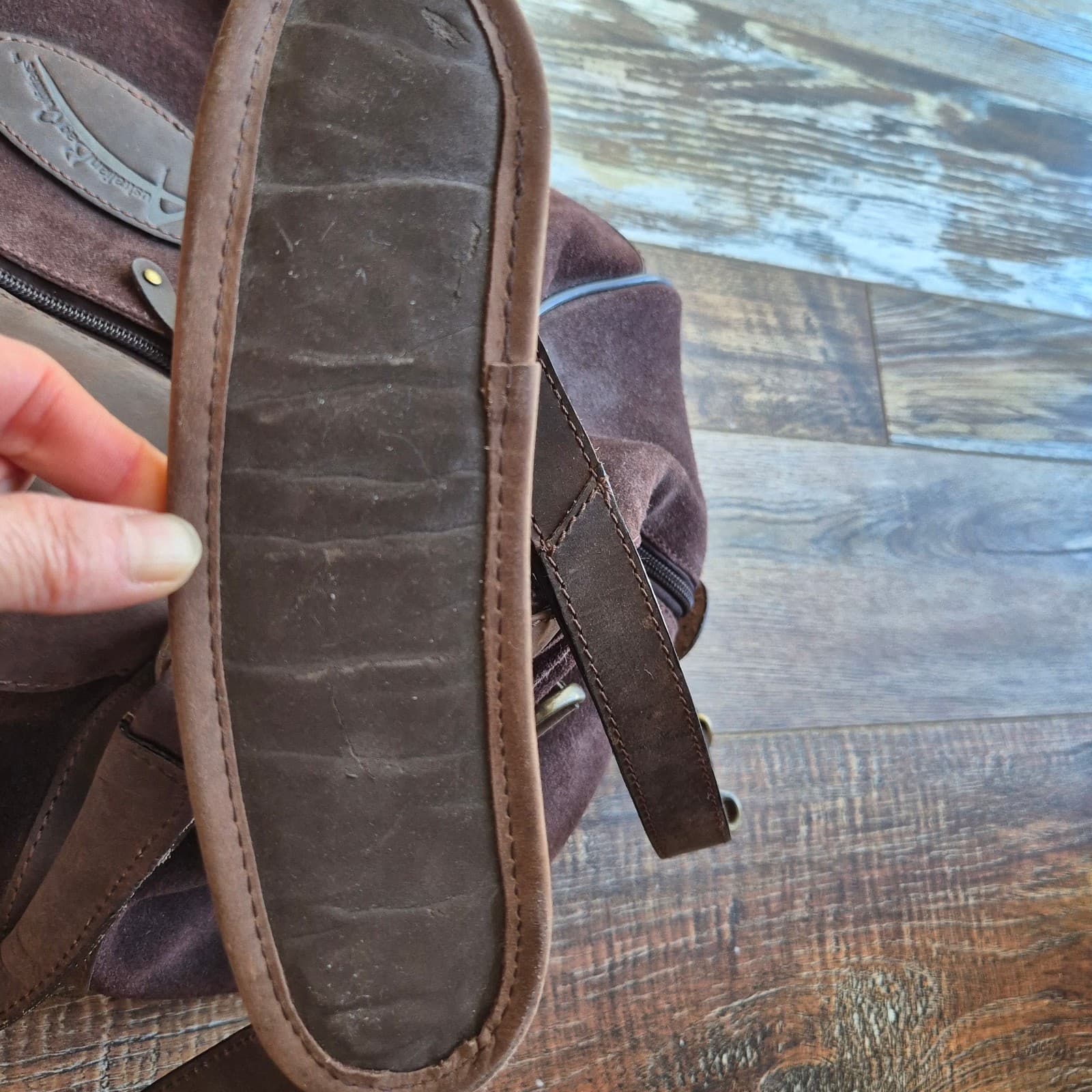 Australian Bag Outfitters Brown Suede Leather Travel Carry-On Weekend Duffle Bag - Thumbnail 17