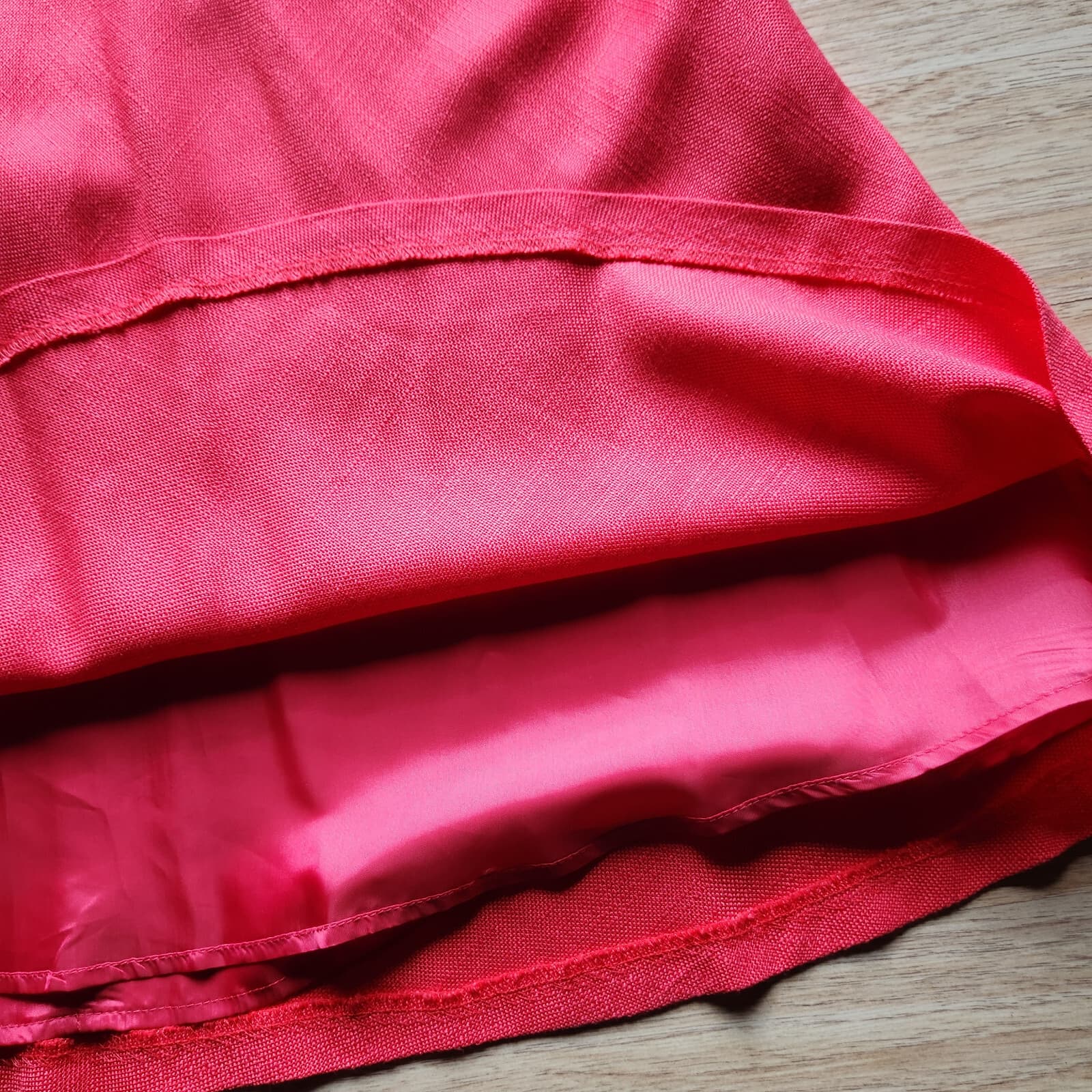 Boden Monica Sleeveless A-Line Dress Pink Burgundy Textured Viscose Size 8R - Thumbnail 9