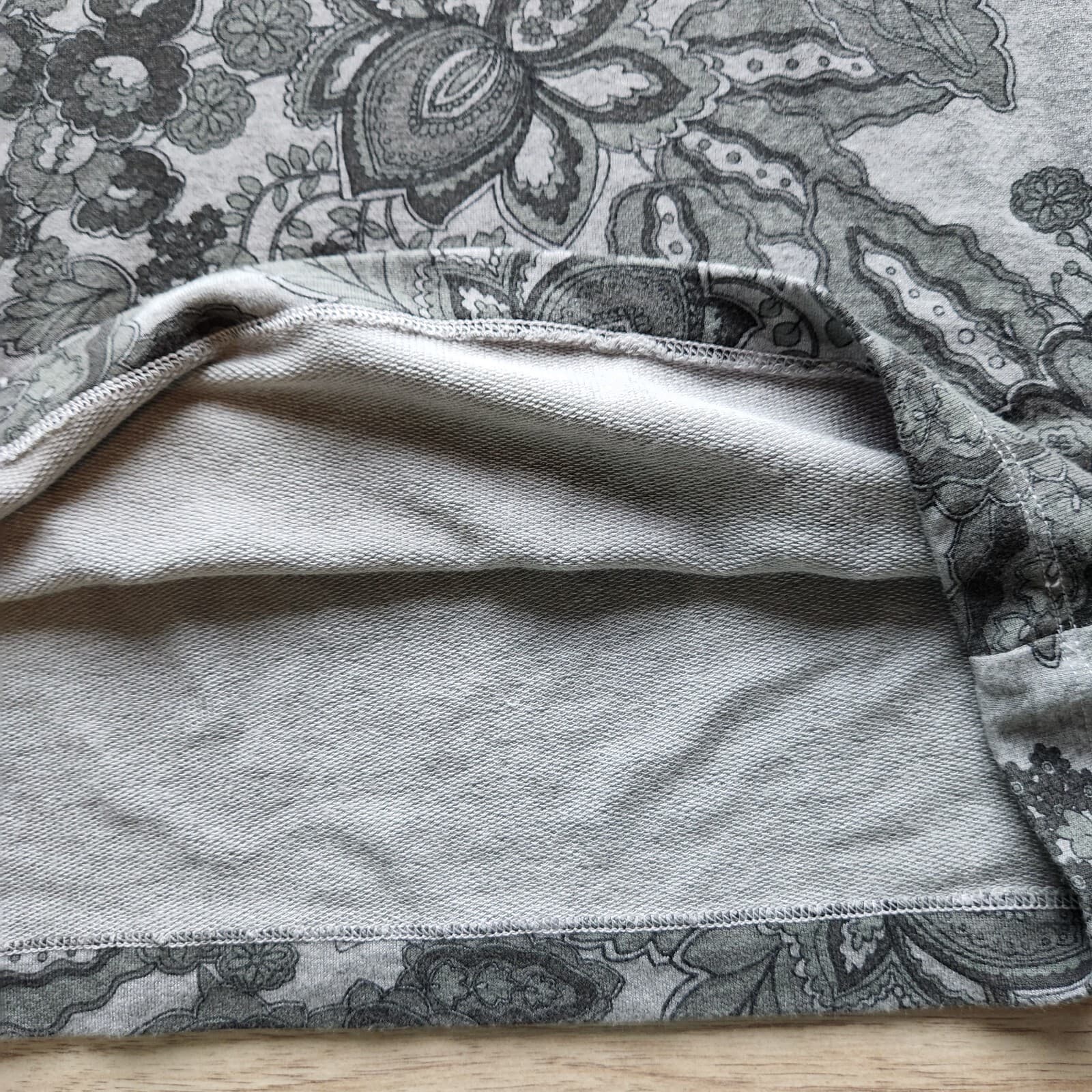 Bryn Walker Alanna Floral Terry Knit Dress Drop Shoulder Sleeve Grey Women S USA - Thumbnail 7