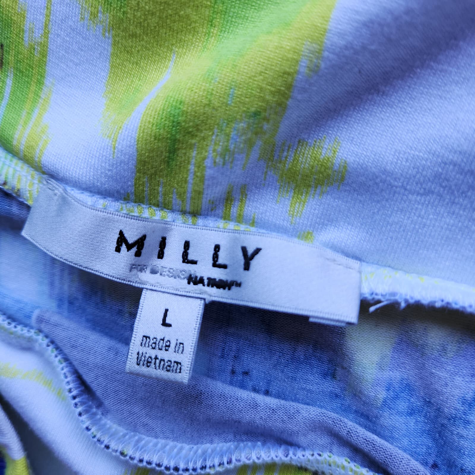 NWT Milly Sashgu Bougainvillea Knit Maxi Skirt Elastic Waist Multicolor Sz.L $54 - Thumbnail 5