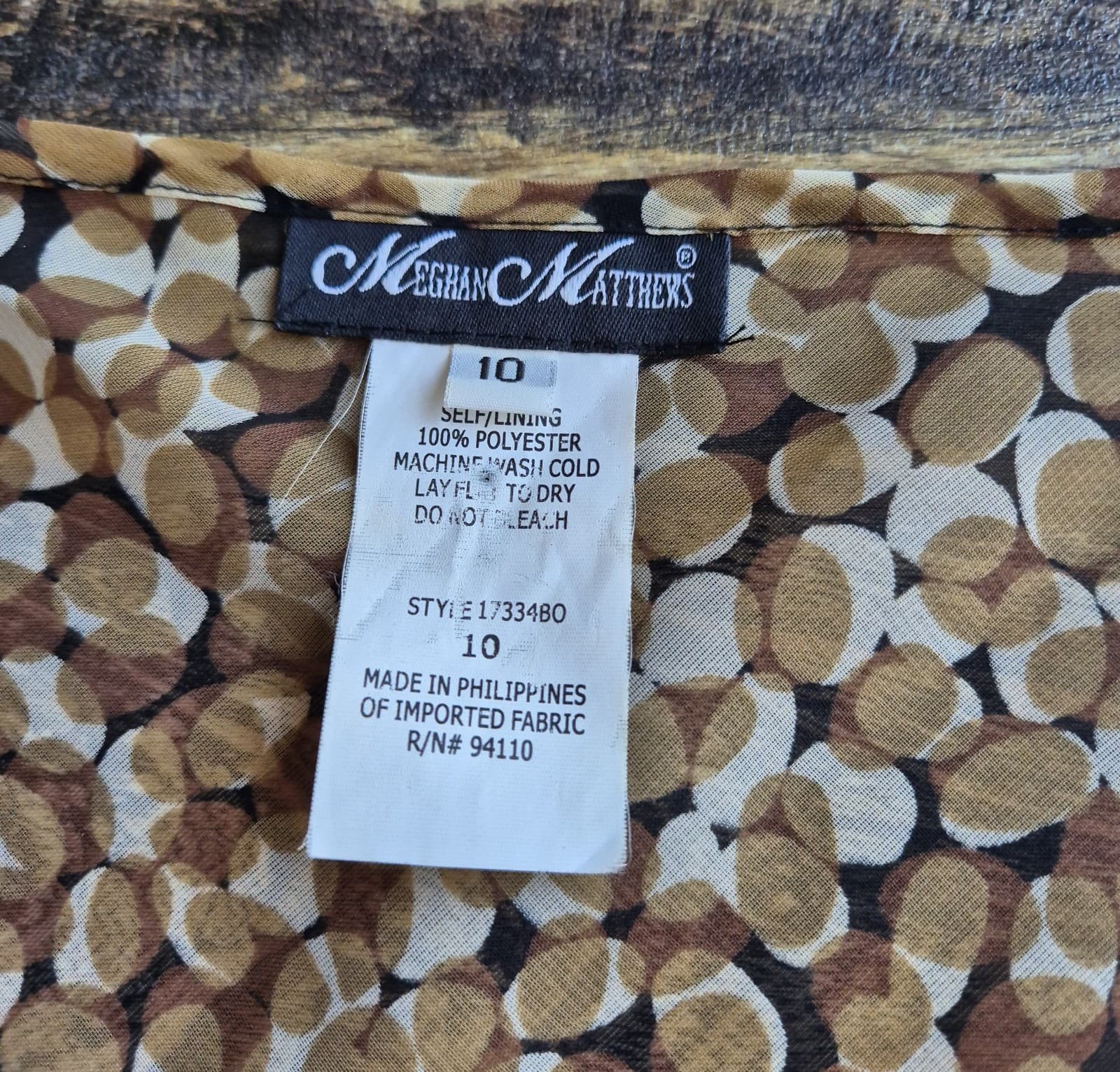 Vintage Y2K Meghan Matthews Sheer Chiffon Lace Trim Midi Dress Sleeveless Sz.10 - Thumbnail 9
