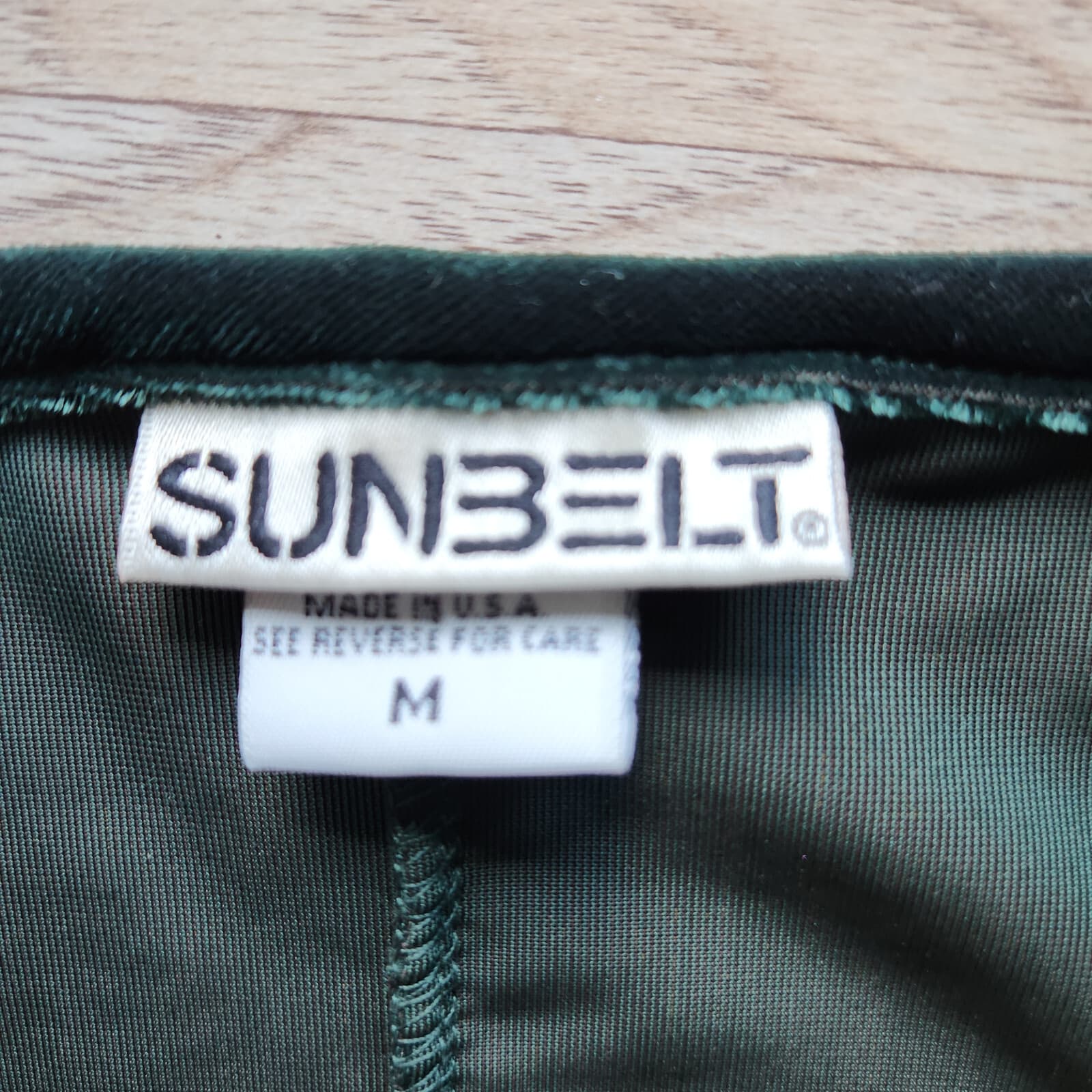 Vintage Sunbelt Made in USA Green Velvet Maxi Shift Dress Square Neck Sz.M - Thumbnail 9