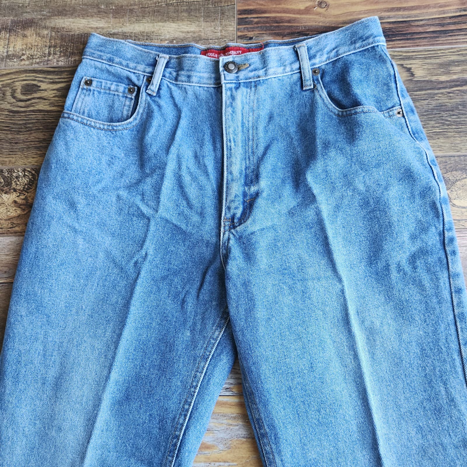 Vintage Bugle Boy Gold Chest High Waist Slim-Fitted Jeans Zip Blue Women's 12 - Thumbnail 3