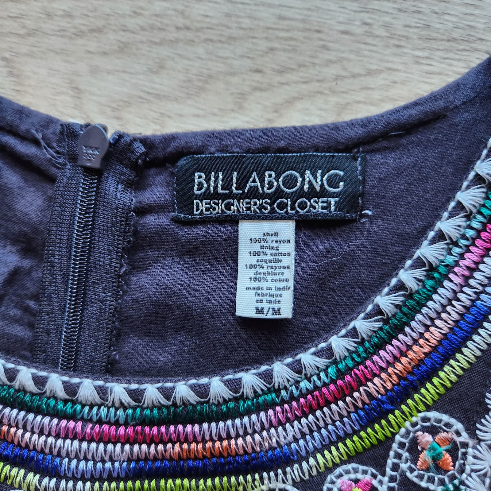 Billabong Sol Shining Embroidered Cut-Out Mini Dress Sleeveless Black Women's M - Thumbnail 11