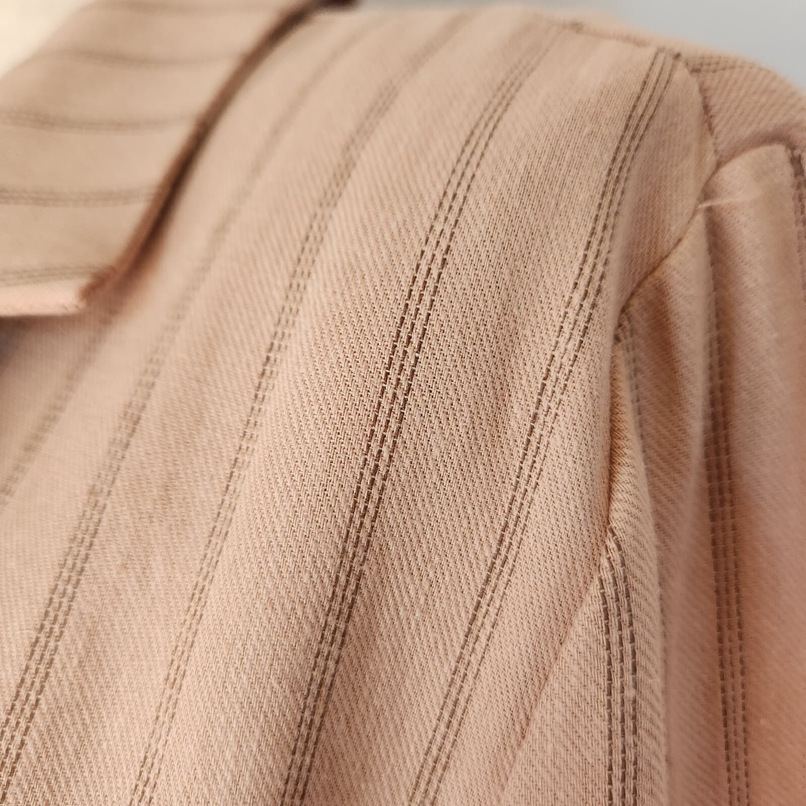 NWoT We The Free Linen Blend Slouchy Vida Blazer Button Strip Dusty Mauve Sz.S - Thumbnail 4