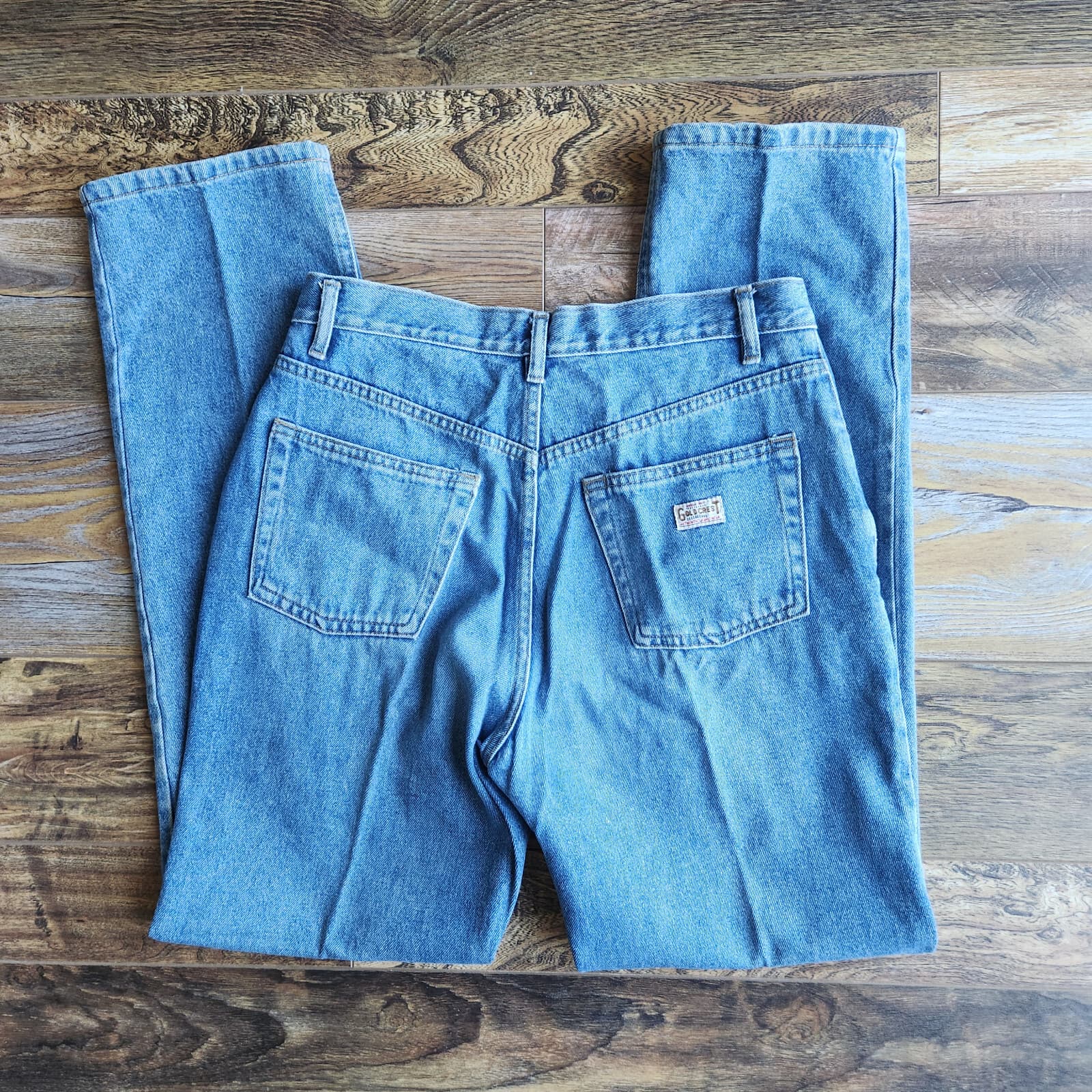 Vintage Bugle Boy Gold Chest High Waist Slim-Fitted Jeans Zip Blue Women's 12 - Thumbnail 5
