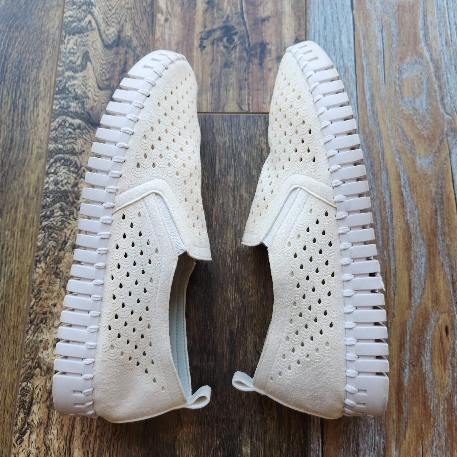 ILSE JACOBSEN Hornbaek Tulip Perforate Flat Slip-On Sneakers White Ivory EU41 - Thumbnail 3