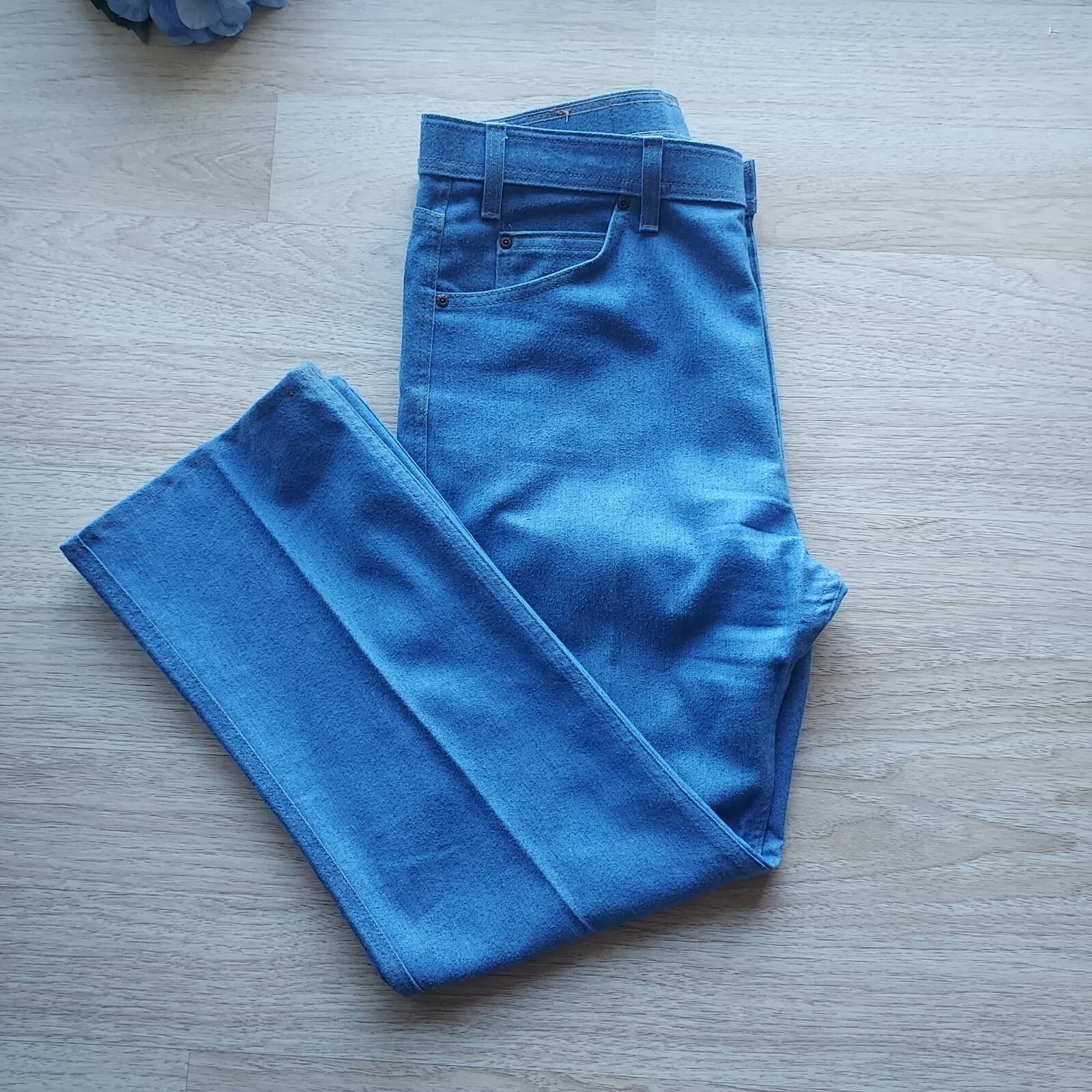 Vintage'90s Levi's Action Jeans Brown-Tap Straight Blue Men 38x30 Made in USA - Thumbnail 2
