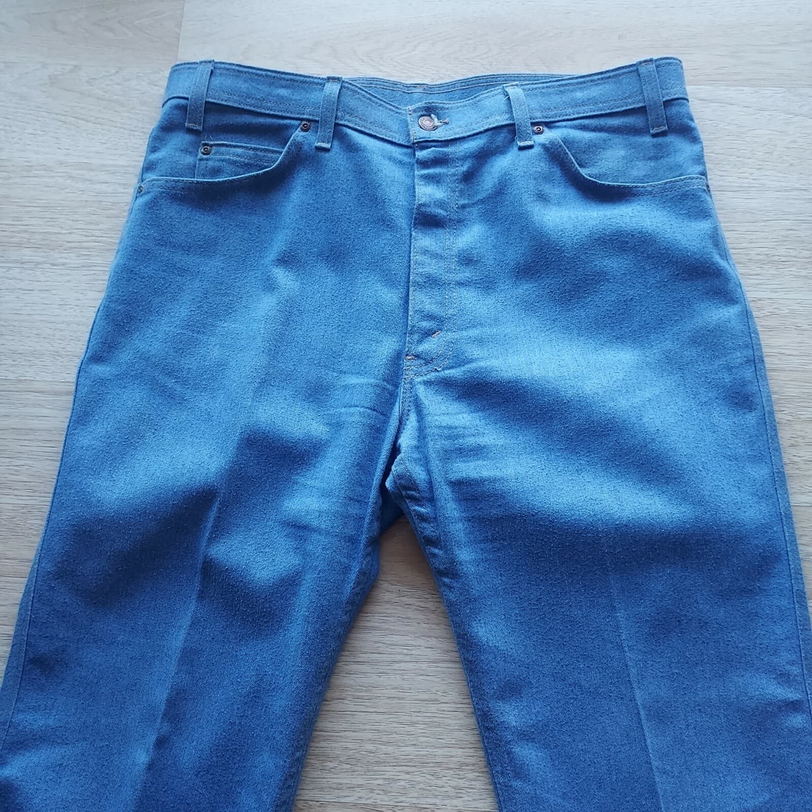 Vintage'90s Levi's Action Jeans Brown-Tap Straight Blue Men 38x30 Made in USA - Thumbnail 3