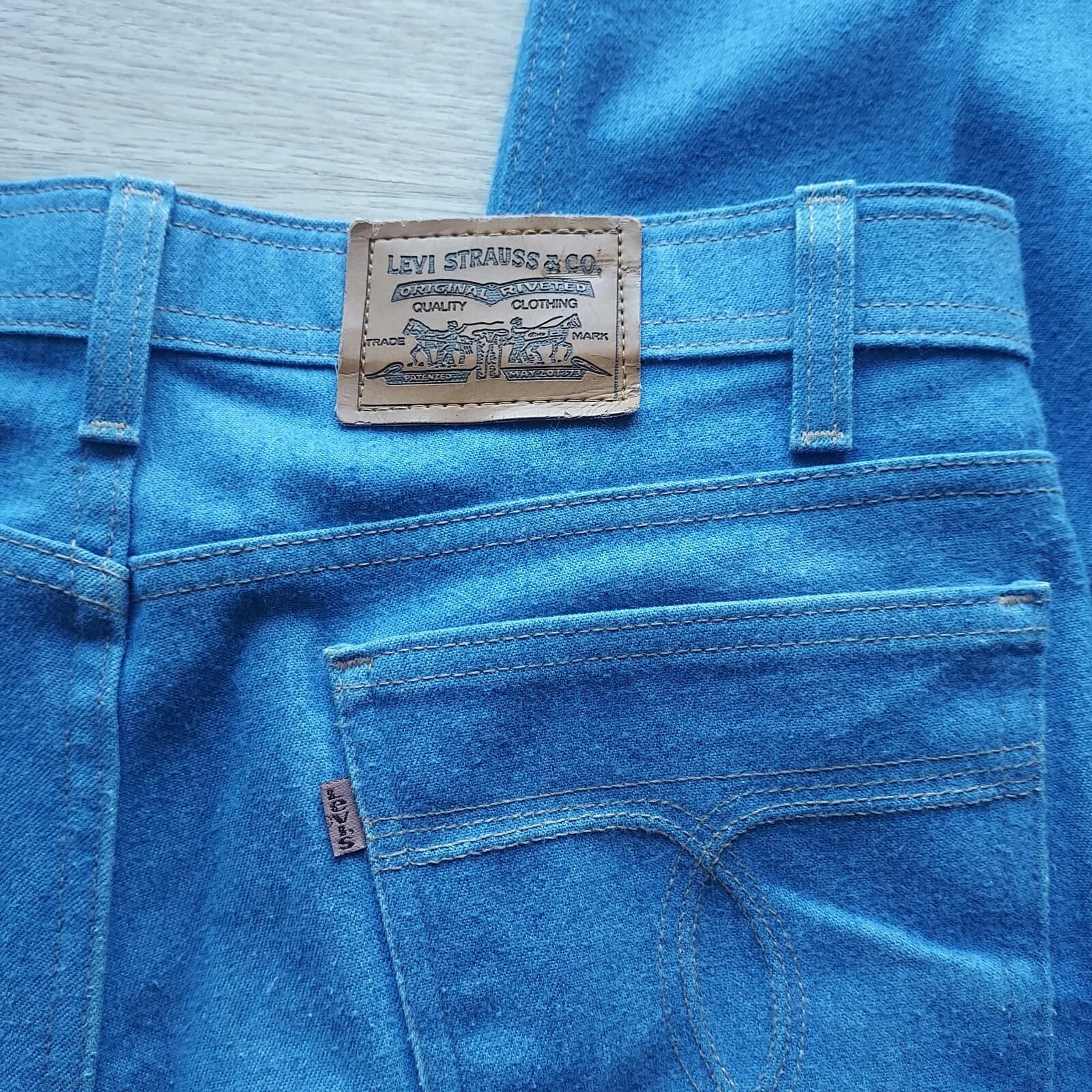 Vintage'90s Levi's Action Jeans Brown-Tap Straight Blue Men 38x30 Made in USA - Thumbnail 6