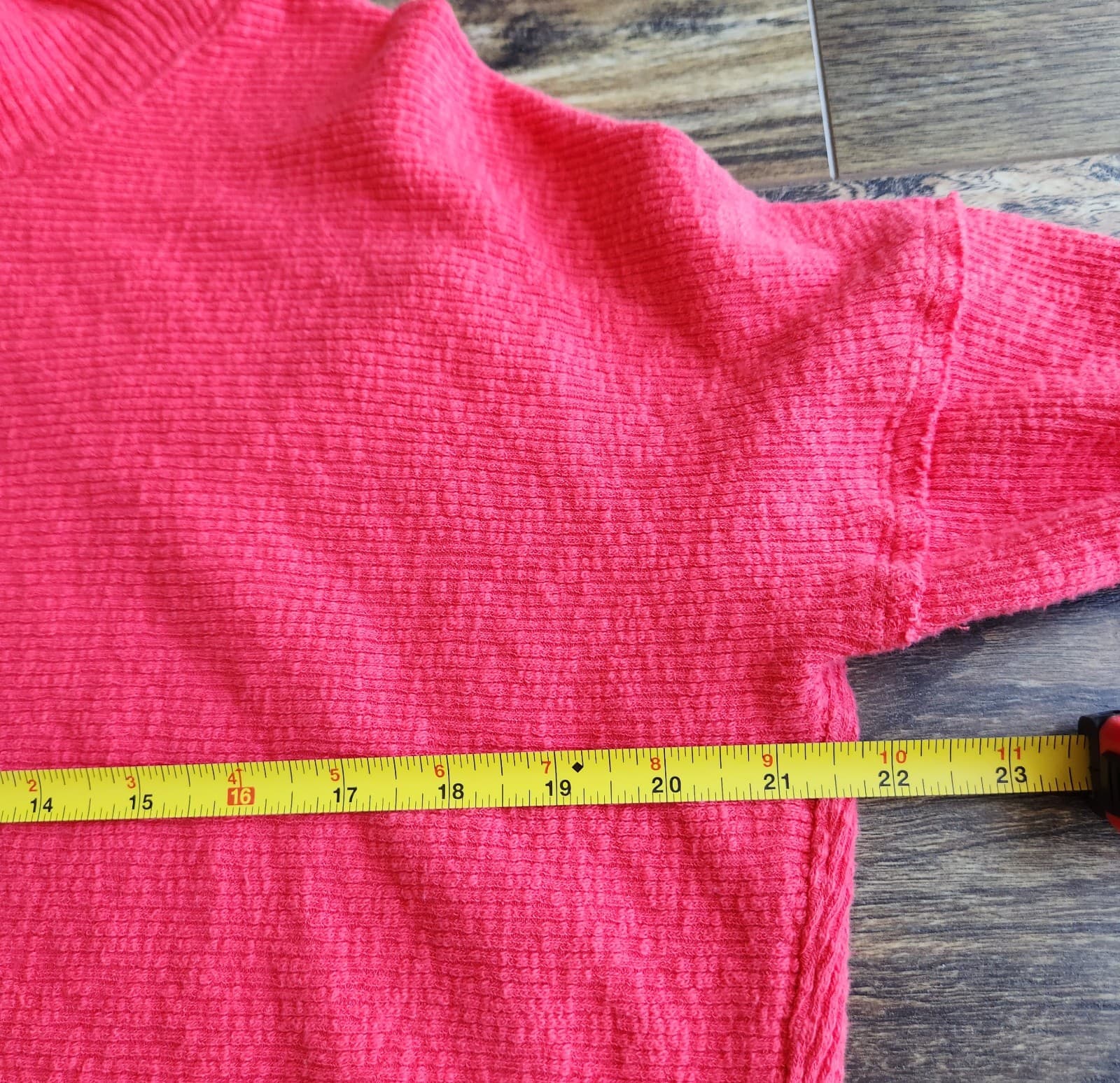 We The Free Casey Rib Knit Oversize Sweater Mock Neck Long Sleeve Fiery Red XS - Thumbnail 12