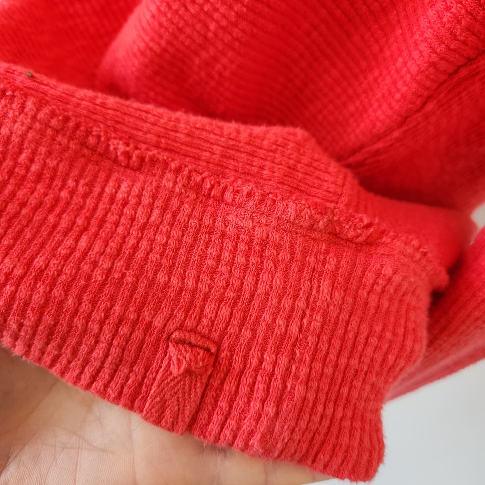We The Free Casey Rib Knit Oversize Sweater Mock Neck Long Sleeve Fiery Red XS - Thumbnail 6