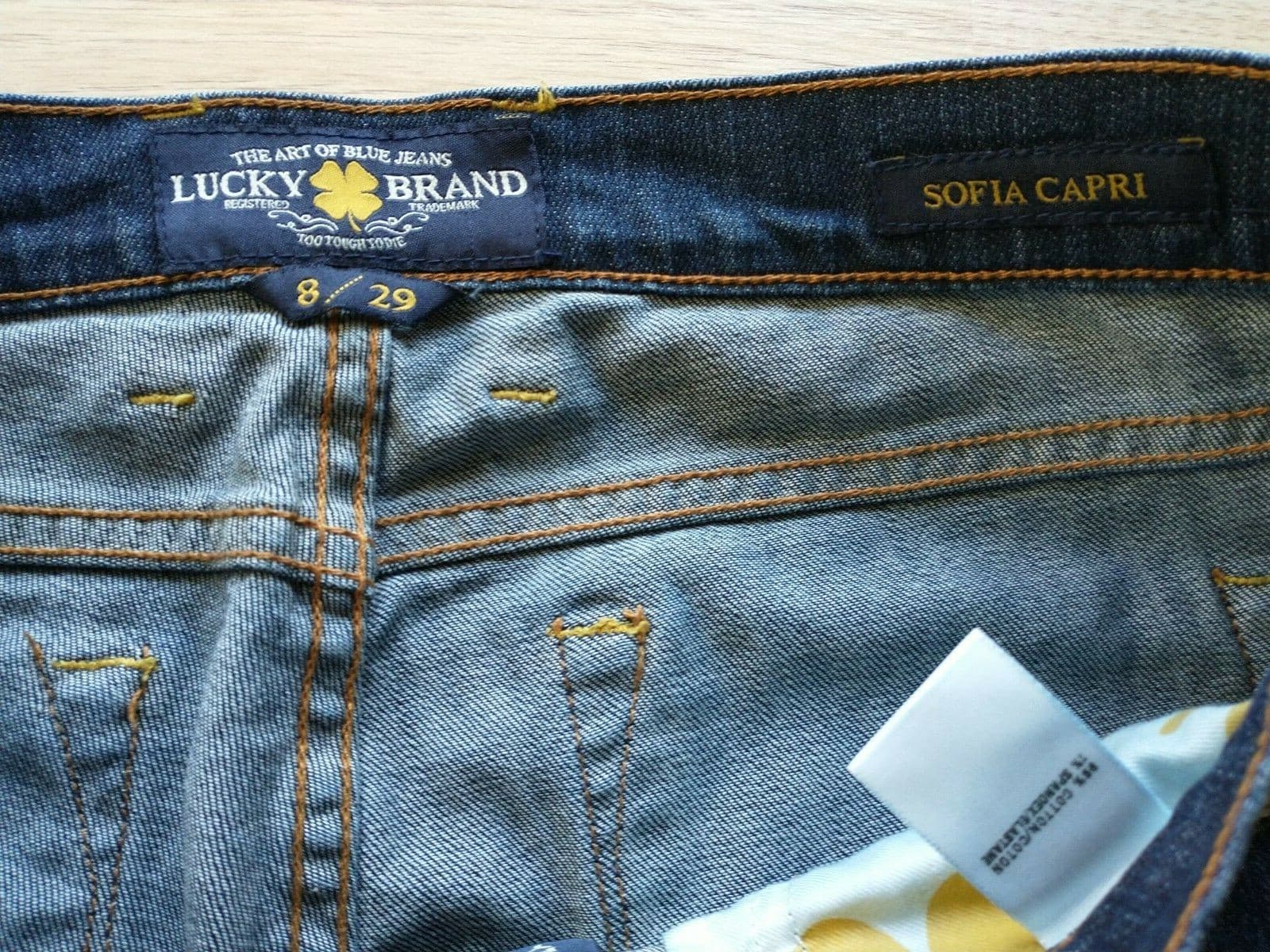 Lucky Brand Sofia Capri Women Jeans Cotton Blend Medium Wash Sz.8/29 - Thumbnail 6