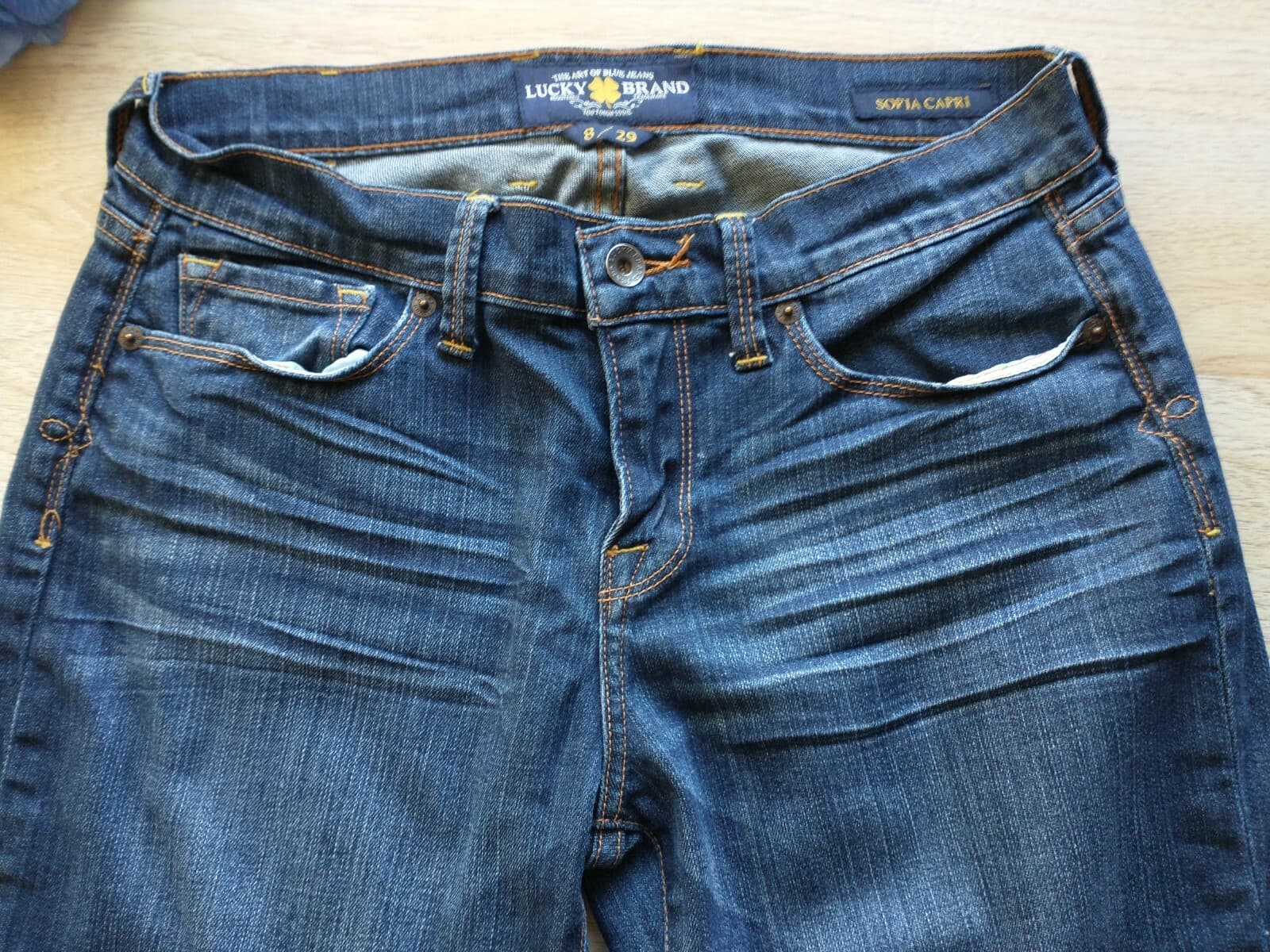 Lucky Brand Sofia Capri Women Jeans Cotton Blend Medium Wash Sz.8/29 - Thumbnail 4