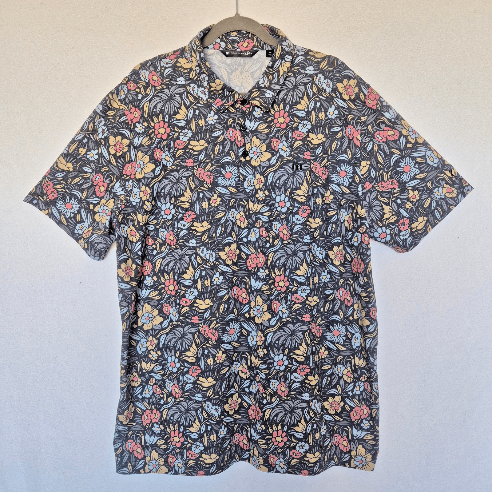 Travis Mattew Floral Featherweight Day Cruise Polo Shirt Men's XXL *Embroidered - Thumbnail 6