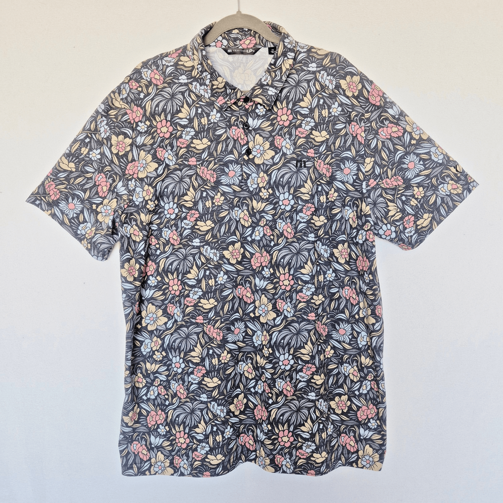 Travis Mattew Floral Featherweight Day Cruise Polo Shirt Men's XXL *Embroidered - Thumbnail 2