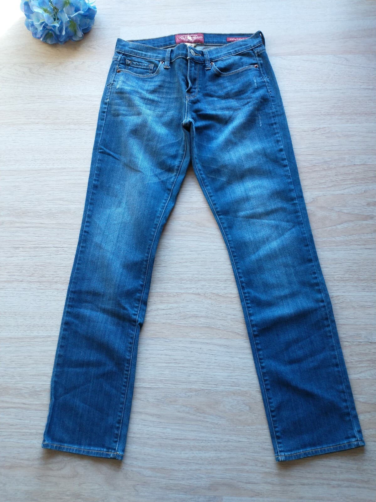 Lucky Brand Sofia Straight Women Jeans Cotton Blend Medium Wash Sz.6/28 - Thumbnail 3