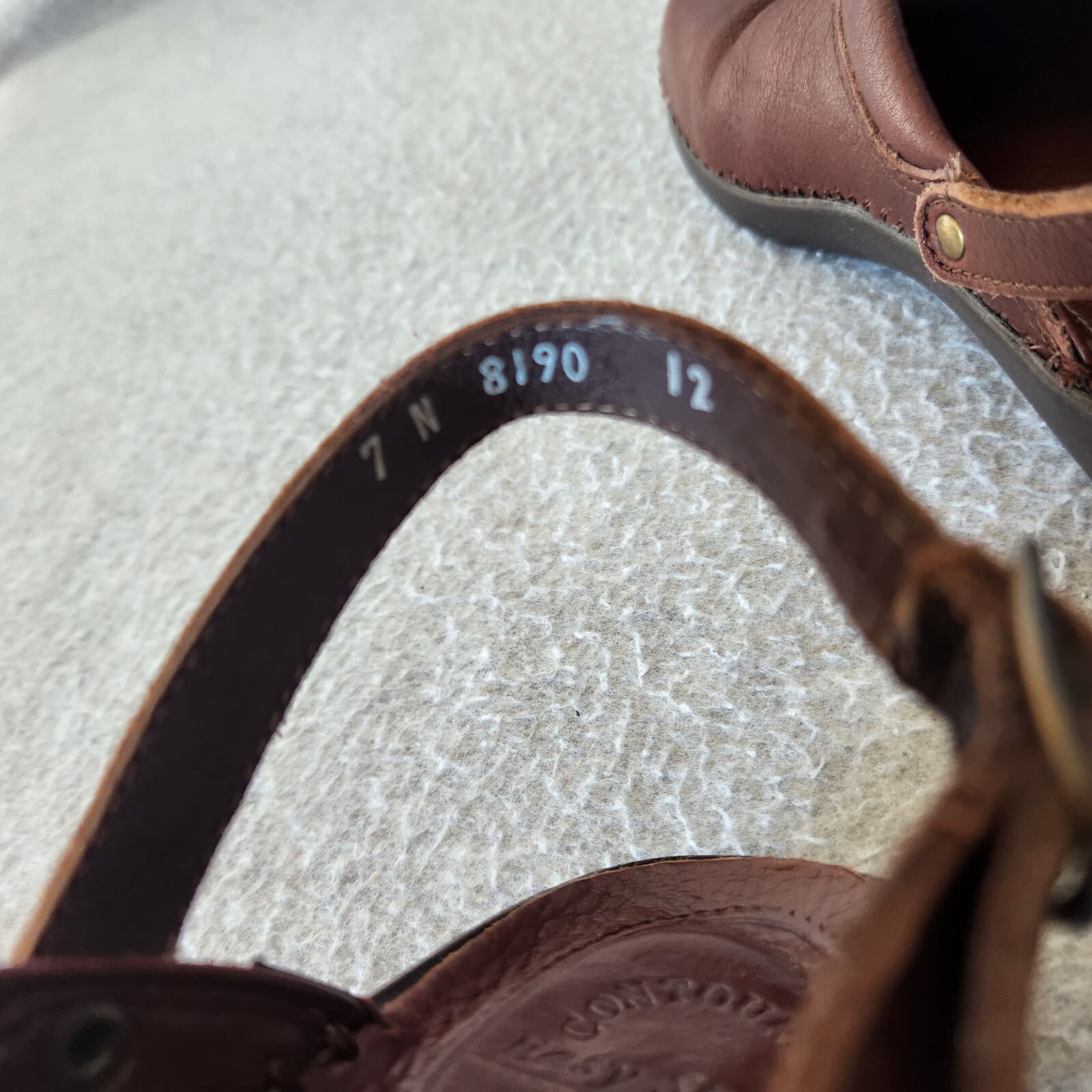 EUC Easy Spirit Contoured Leather Mule Adjustable Sling-Back Brown Womens US7N - Thumbnail 11
