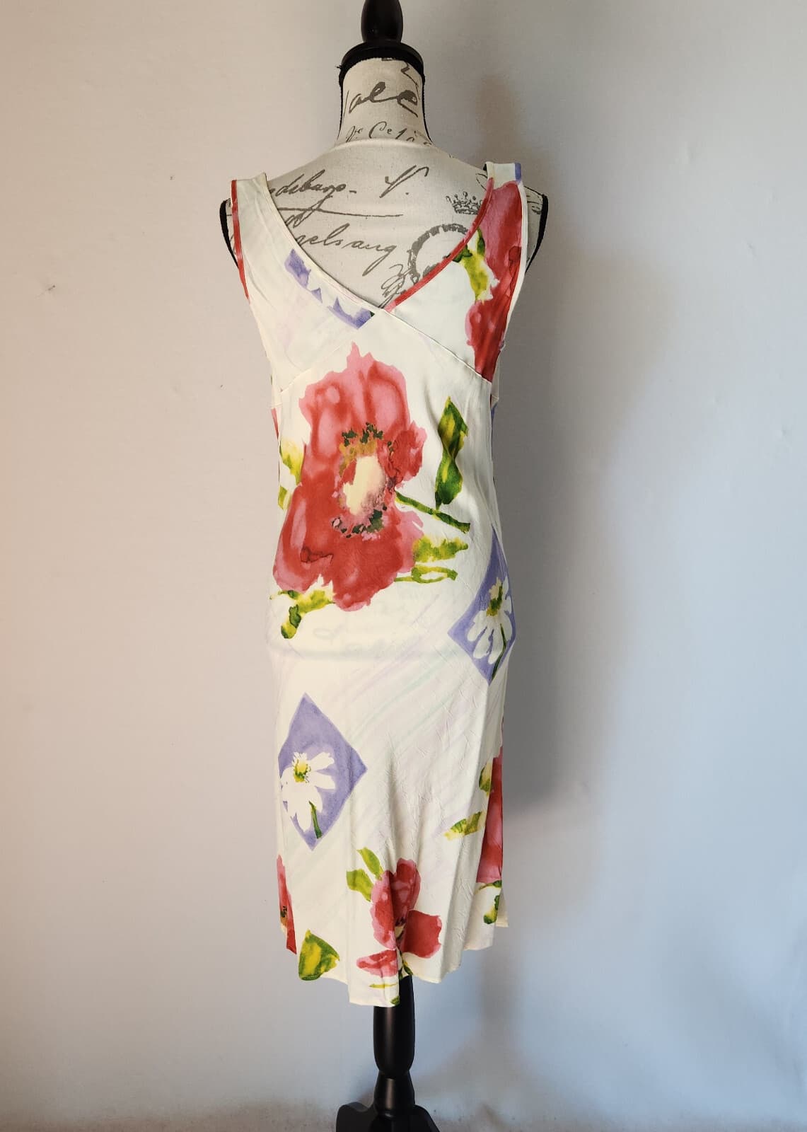 Jams World x Hula Moon Window Flower Hawaiian Dress V-Neck Sleeveless Rayon Sz.L - Thumbnail 4