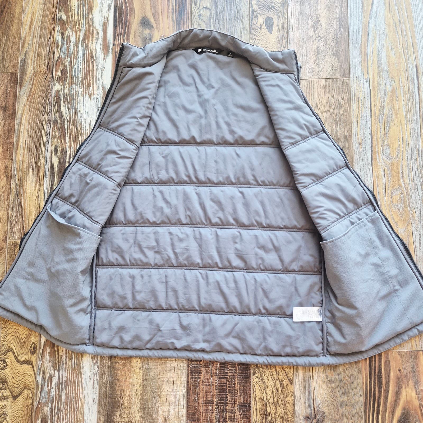 Travis Mathew Cold Bay Quilted Puffer Vest Full-Zip Pocket Heather Grey Men's M - Thumbnail 6