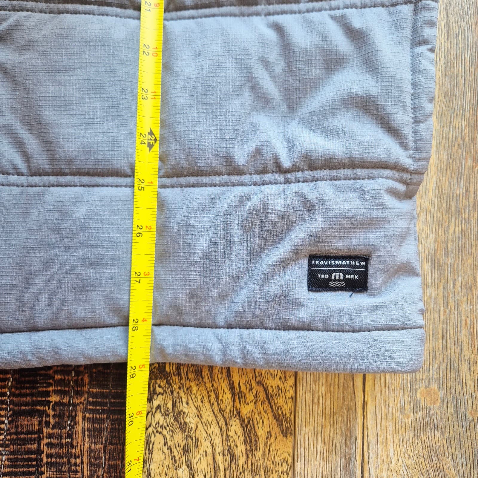 Travis Mathew Cold Bay Quilted Puffer Vest Full-Zip Pocket Heather Grey Men's M - Thumbnail 12