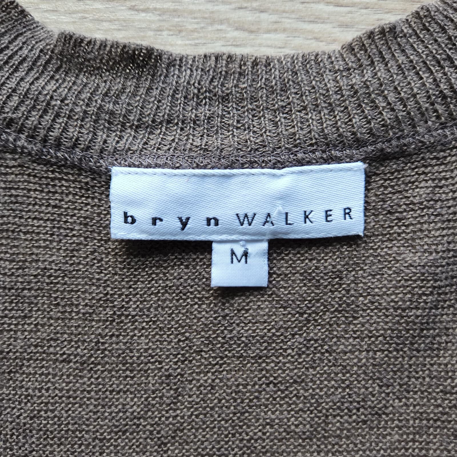 Bryn Walker Linen Cotton Blend Tunic Knit Top Sleeveless Scoopneck Brown Women M - Thumbnail 6