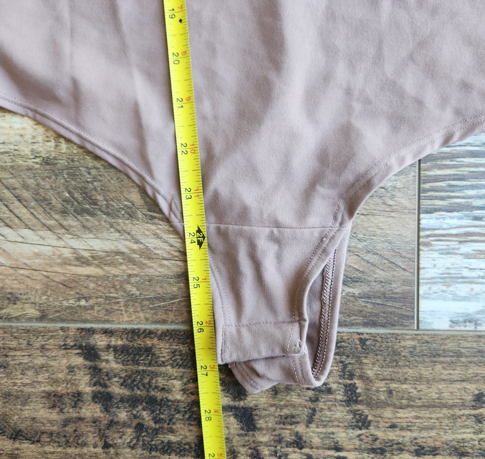 Spanx Suit Yourself Mock Neck Long Sleeve Bodysuit Snap Gusset Mauve Women's XL - Thumbnail 11