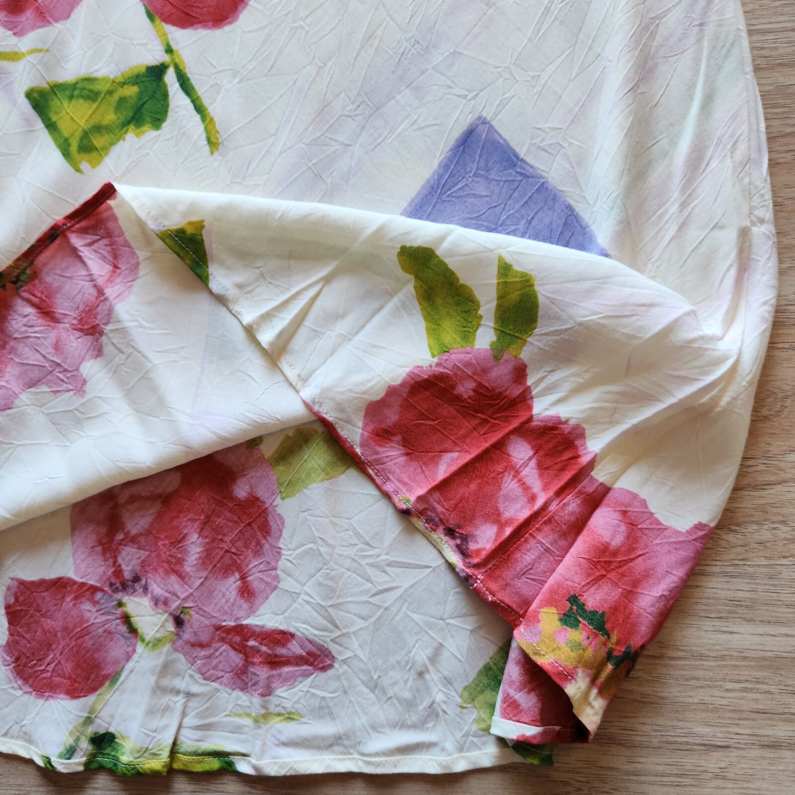 Jams World x Hula Moon Window Flower Hawaiian Dress V-Neck Sleeveless Rayon Sz.L - Thumbnail 6