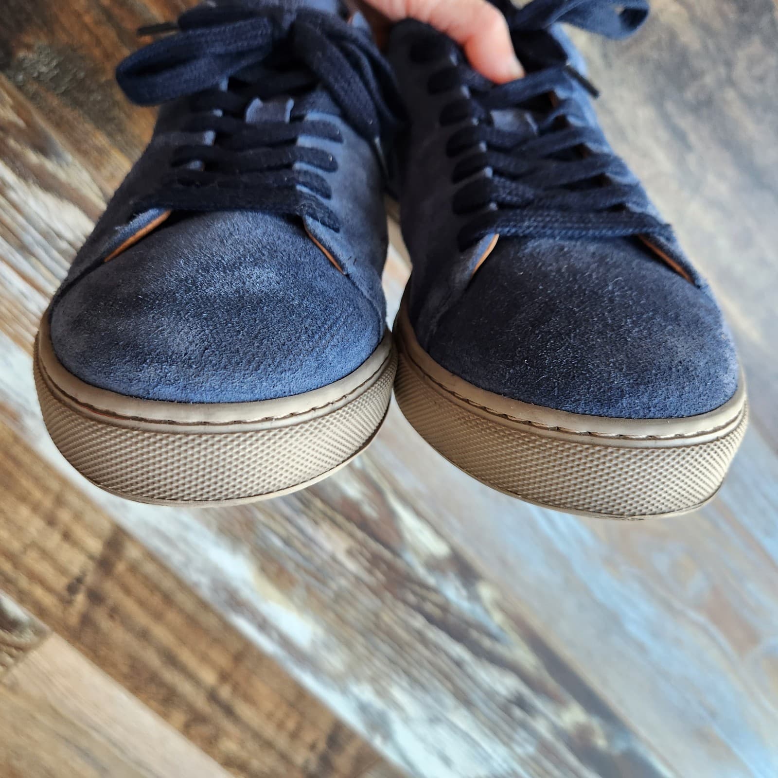 Selected Homme David Suede Low Top Trainer Sneakers Lace Up Blue Men's EU42 US9 - Thumbnail 7