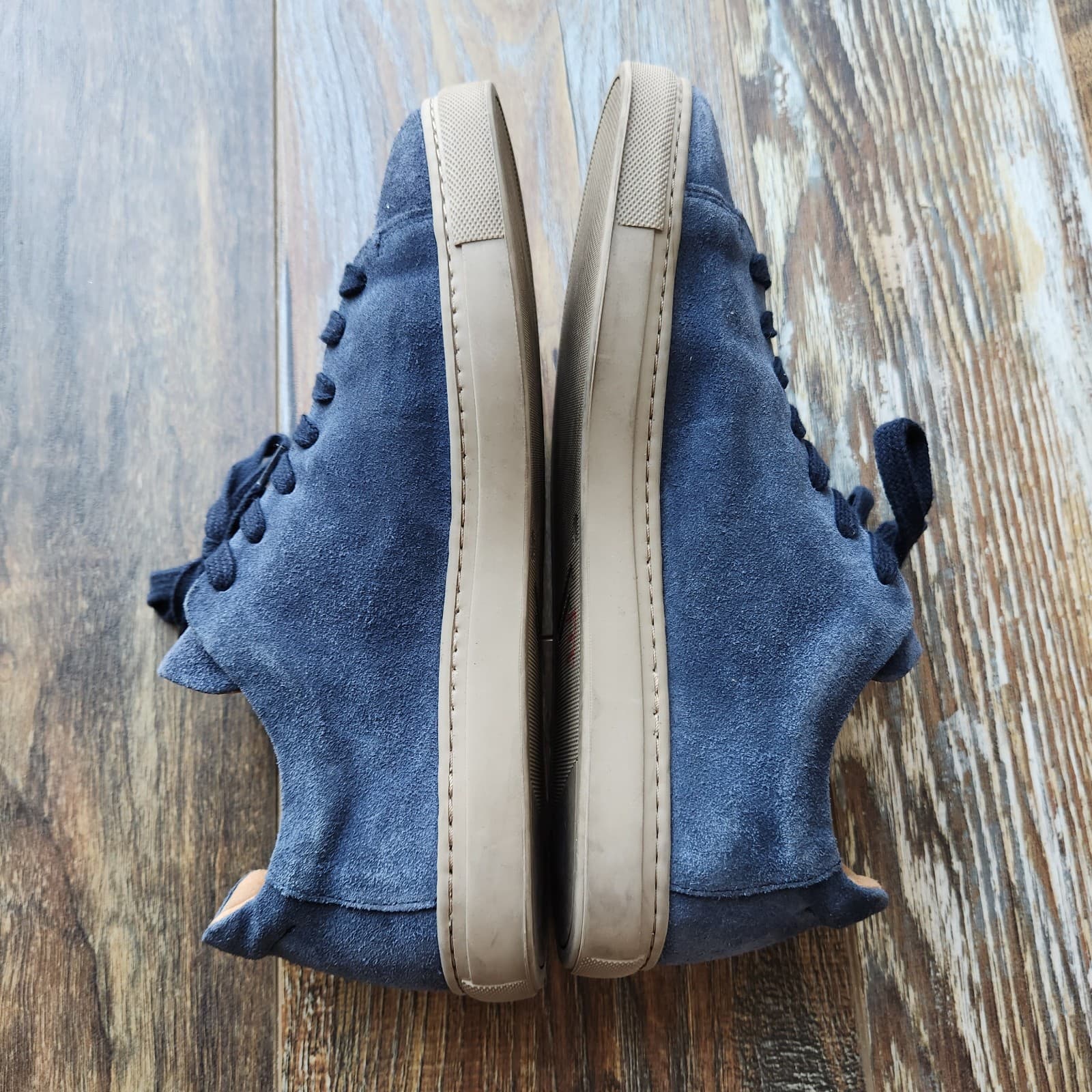 Selected Homme David Suede Low Top Trainer Sneakers Lace Up Blue Men's EU42 US9 - Thumbnail 4