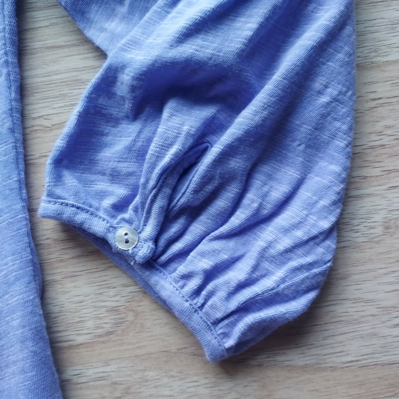 ARIAT Knit-Lace Tunic Top 3/4 Sleeve 1/4 Button Purple Cotton Blend Women XL - Thumbnail 6