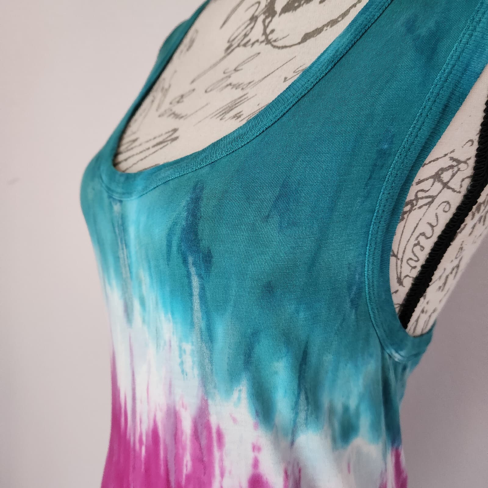 Young Fabulous & Broke Tie Dye Maxi Tank Dress Sleeveless Multicolor Cotton Sz.S - Thumbnail 4